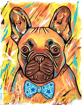 French Bulldog Art by artist H. Santiago