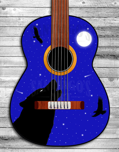 Native American Guitar Digital Art by Artist H. Santiago