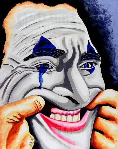 The Joker Painting by artist H. Santiago