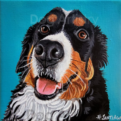 Dog Painting by artist H. Santiago