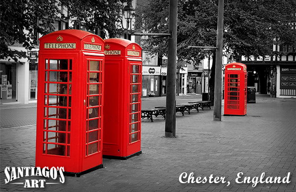 Phone Booths, Chester, England Photography by Artist H. Santiago
