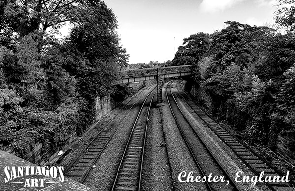 Train Tracks, Chester, England Photography by Artist H. Santiago