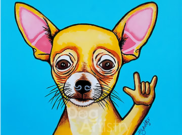 Chihuahua Art by artist H. Santiago