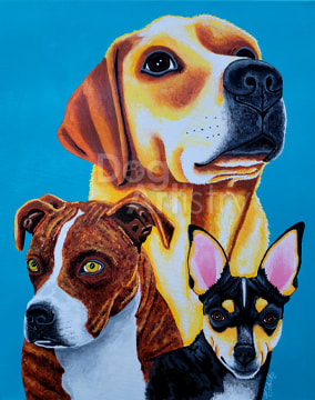 Dog Portrait by artist H. Santiago