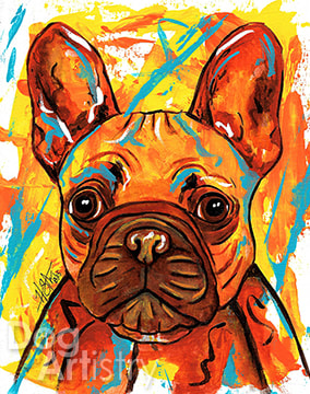 French Bulldog Painting by artist H. Santiago