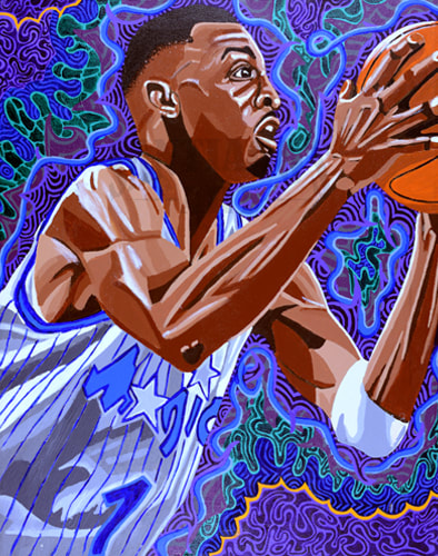 Penny Hardaway Painting by artist H. Santiago