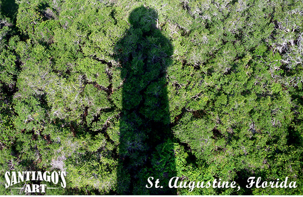 Lighthouse shadow, St. Augustine photography by artist H. Santiago